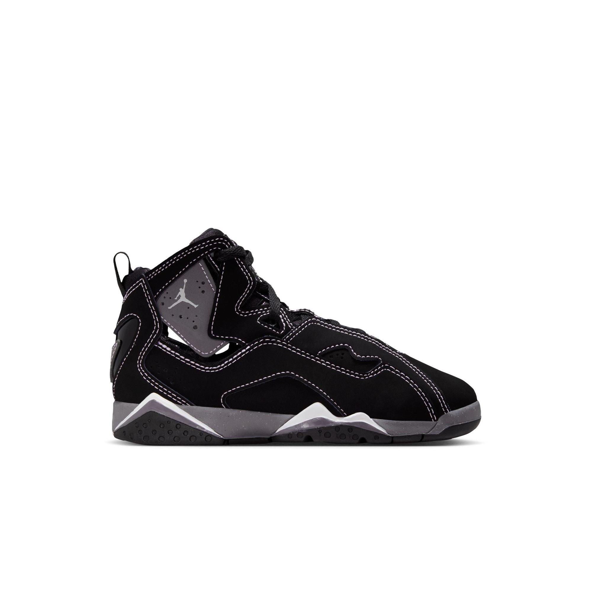 Jordan True Flight "Black/Metallic Silver/Lt Graphite" Preschool Boys' Shoe - BLACK/SILVER